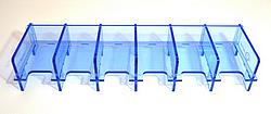 Blue Plexiglas 6 Bay Card Feeder