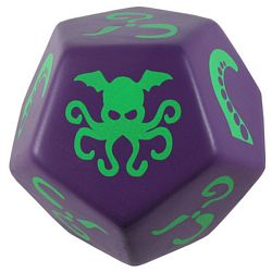 Giant Foam Cthulhu Dice (purple with green)