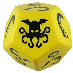 Giant Foam Cthulhu Dice (yellow with black)