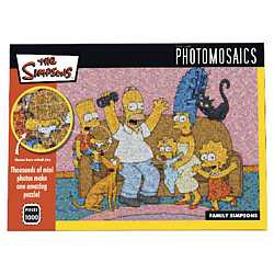 The Simpsons Photomosaics Puzzle - Family Simpson jigsaw