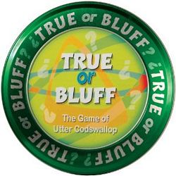 True or Bluff party game in tin