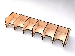 Wooden Card Feeder with 6 Bays