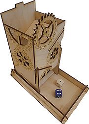 Wooden Dice Tower - Cogs
