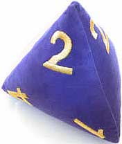 4-sided JUMBO Purple Fuzzy Dice