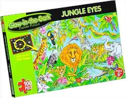 Glow In The Dark Jungle Eyes 100 Piece Jigsaw Puzzle 