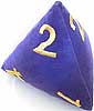 4-sided JUMBO Purple Fuzzy Dice